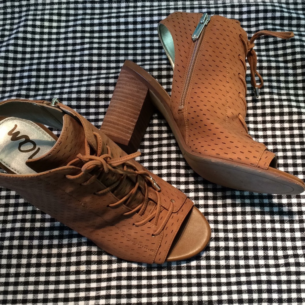 Open toe booties